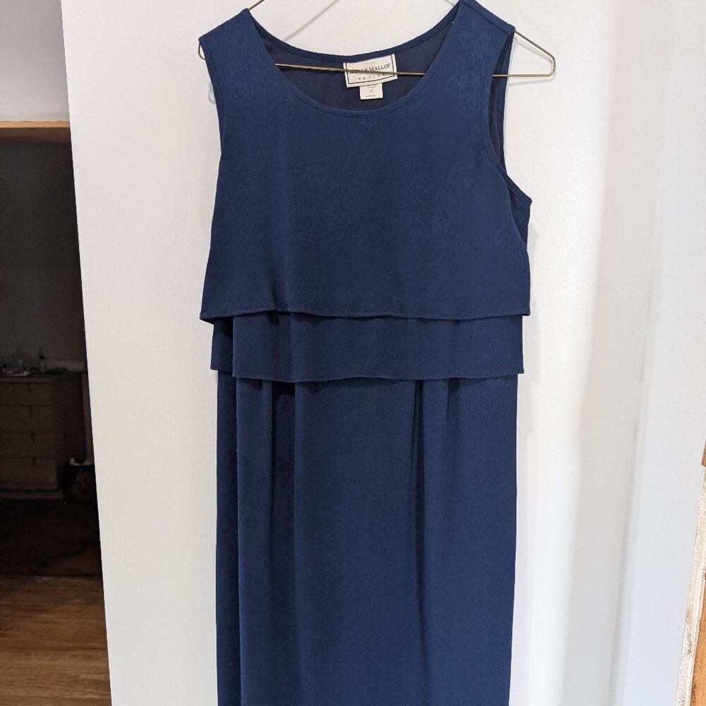 Classy Blue 2 Piece Dress Petite 4